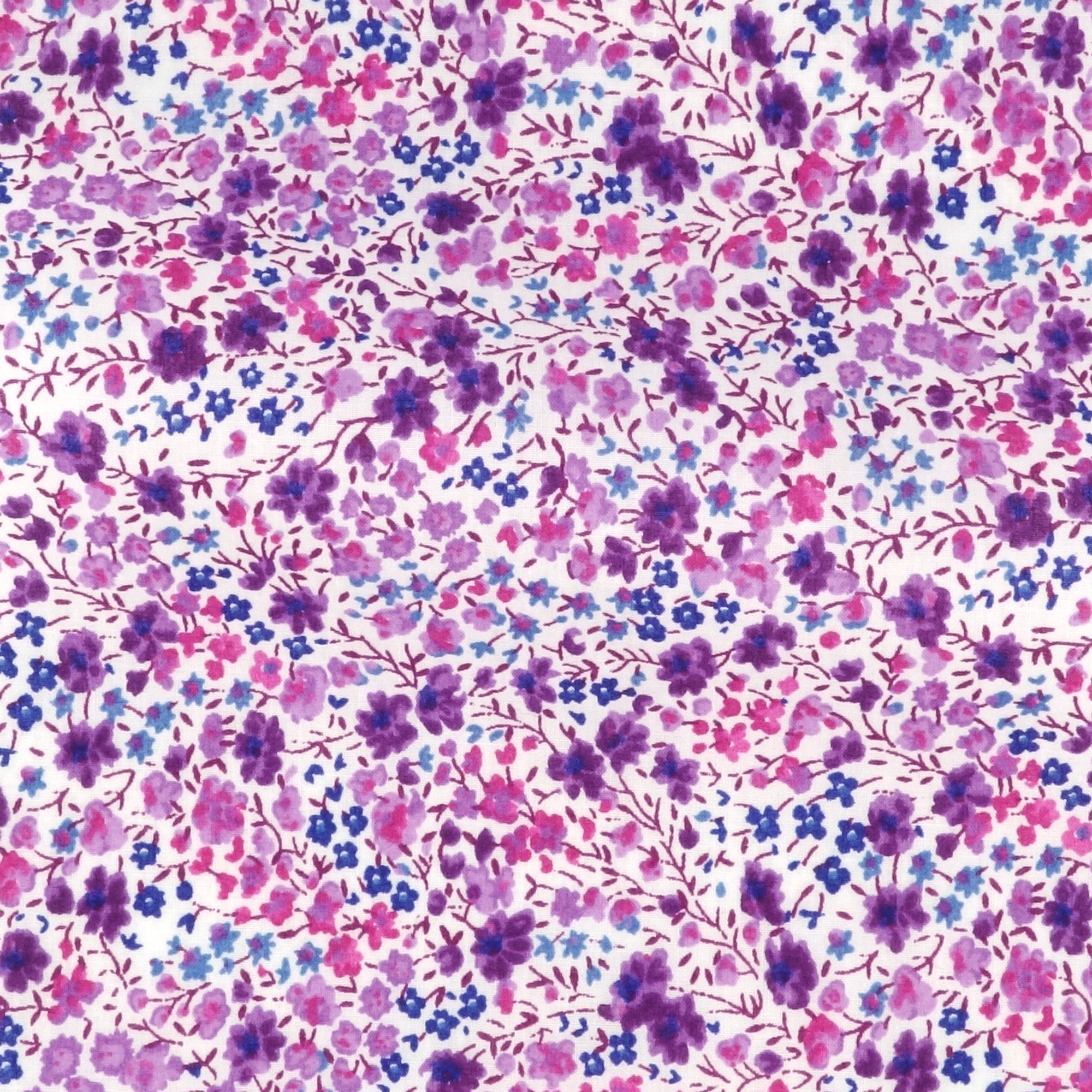 Popeline Motif Parme Rose