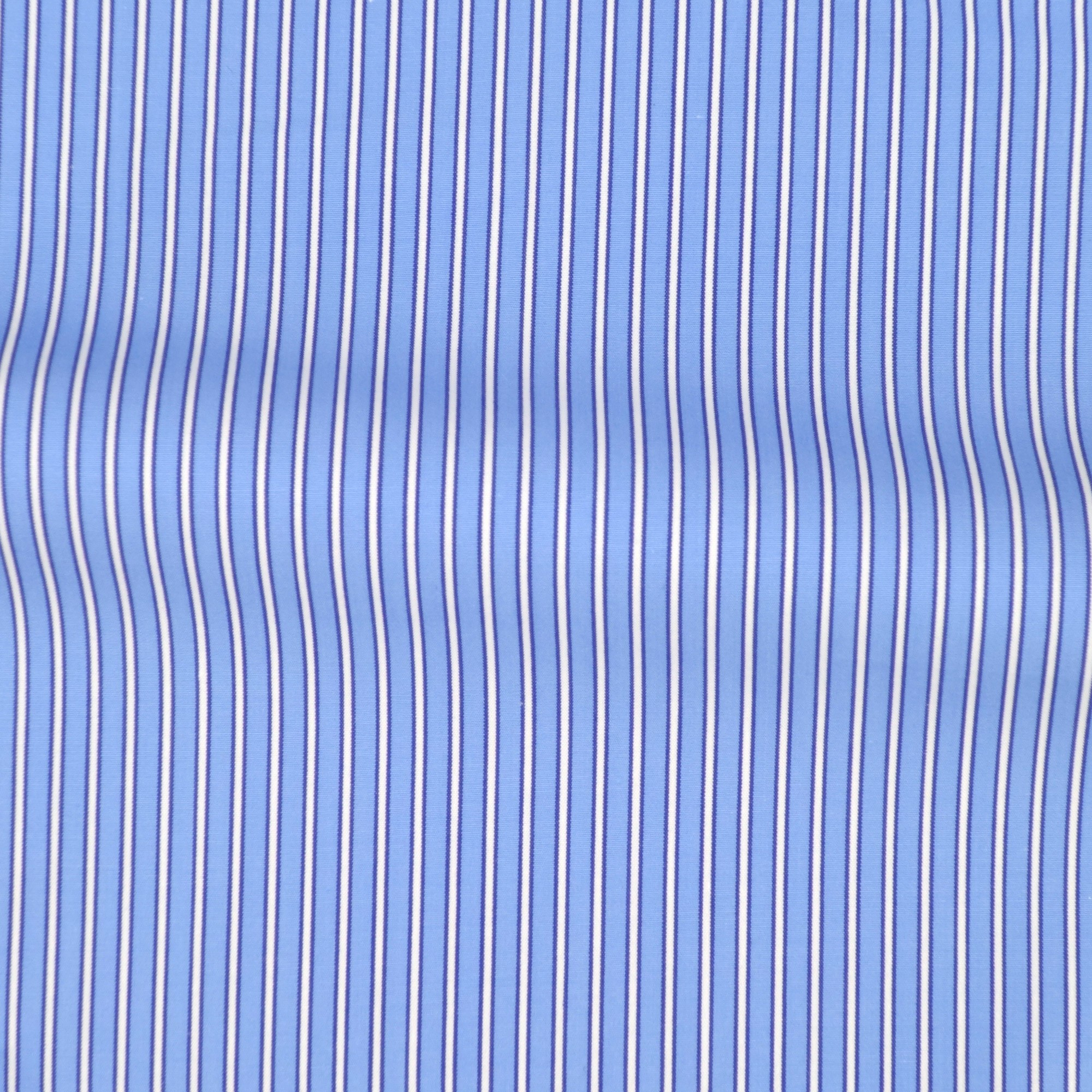 Popeline Rayé Bleu