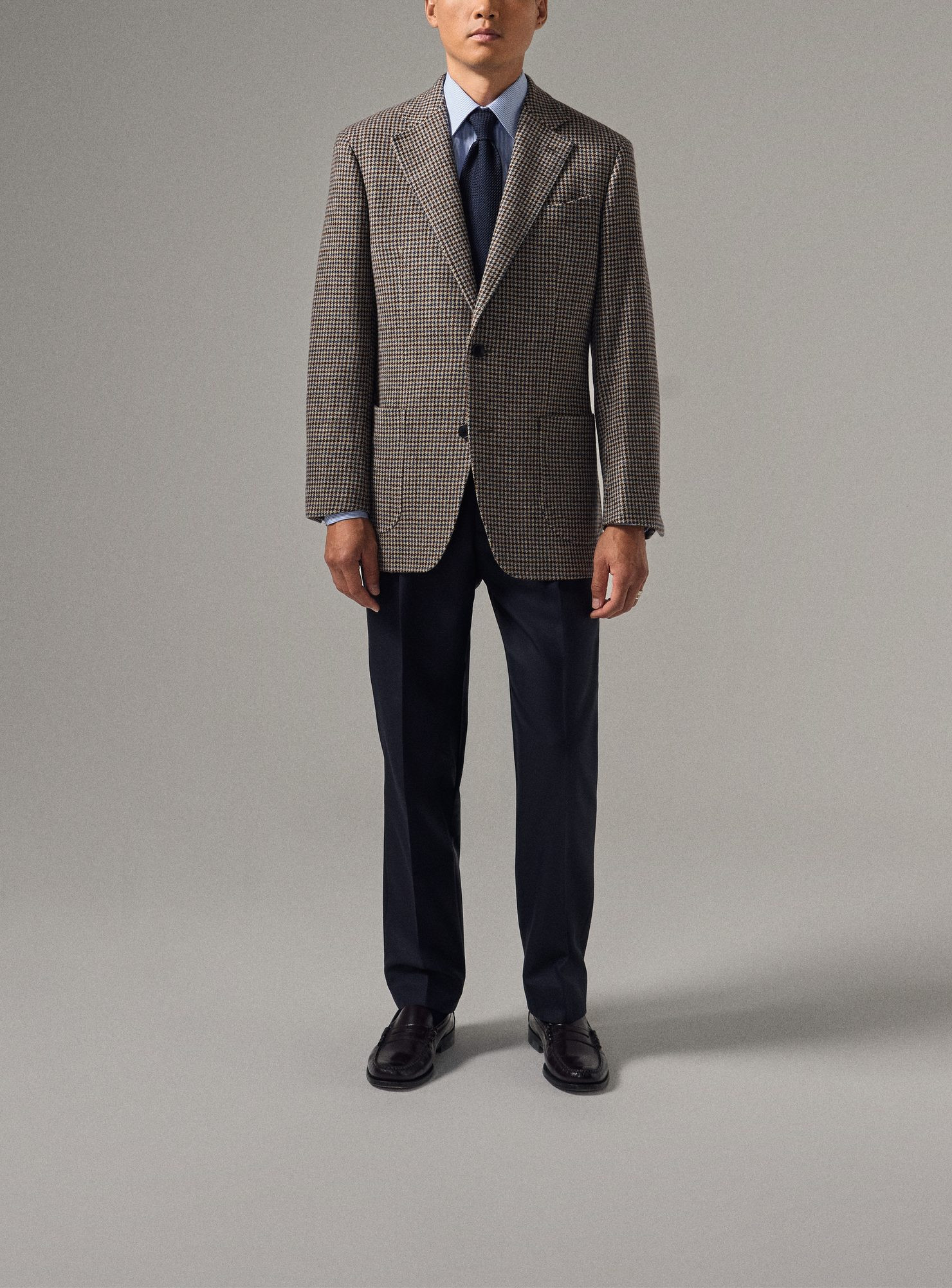 Veste Tweed Gun Club Beige Marine