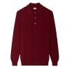 Pull Bordeaux Col Polo