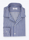 Chemise Denim Rayé Bleu Rouge