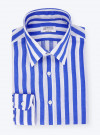 Chemise Butcher Stripes Lin Bleu