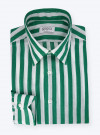 Chemise Butcher Stripes Lin Vert