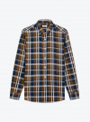 Chemise Chambray Carreaux Bleu Marron