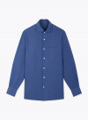 Chemise Lin Uni Bleu