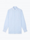 Chemise Lin Uni Bleu