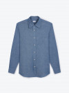 Chemise Chambray Uni Bleu