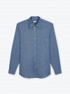 Chemise Chambray Uni Bleu