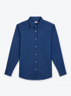 Chemise Denim Uni Bleu