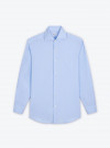 Chemise Fil à Fil Uni Bleu