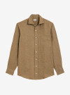 Chemise Lin Uni Beige