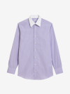 Chemise Popeline Carreaux Parme Violet