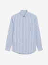 Chemise Popeline Rayé Bleu