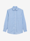 Chemise Popeline Rayé Bleu