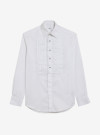 Chemise Popeline à Plastron Plissé