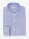 Chemise Lin Rayé Bleu