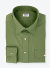 Chemise Popeline Uni Vert