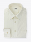 Chemise Velours Uni Blanc cassé