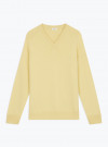 Pull Col V Jaune