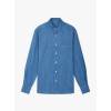 Chemise Denim Uni Bleu
