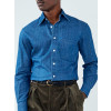 Chemise Denim Uni Bleu