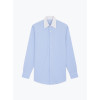 Chemise Popeline Carreaux Bleu Col Blanc