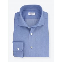 Chemise Denim Uni Bleu