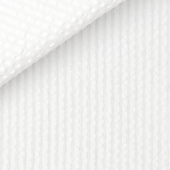 Seersucker Uni Blanc