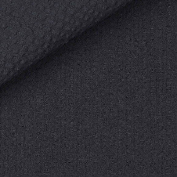 Seersucker Uni Noir