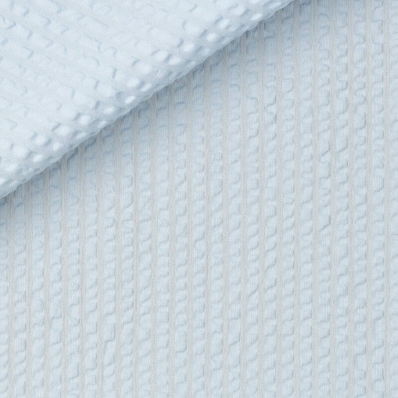 Seersucker Uni Bleu