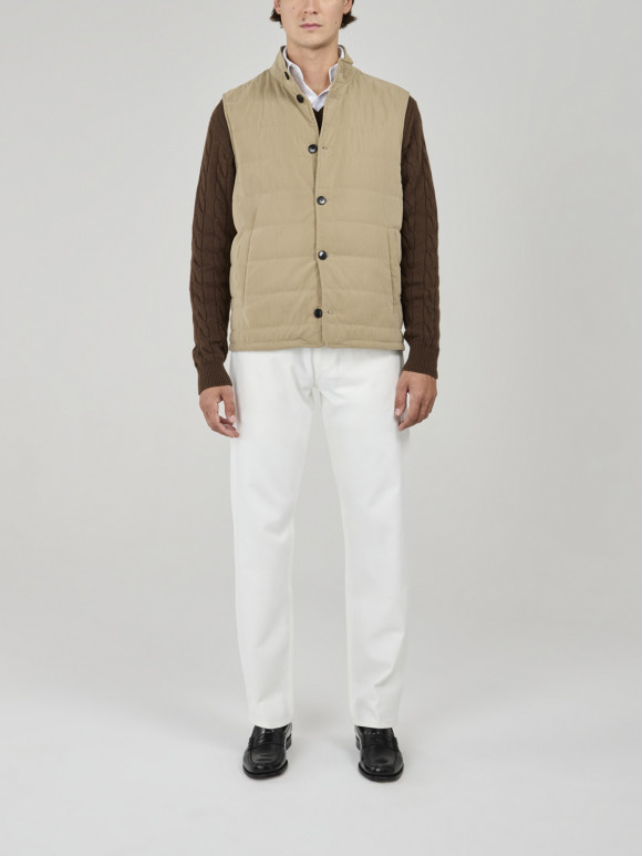Gilet Sans Manches Beige