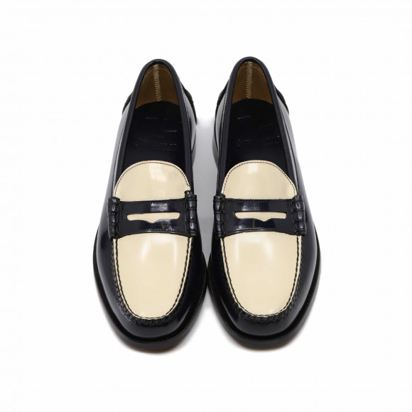 Mocassins Ivy Marine et Crème