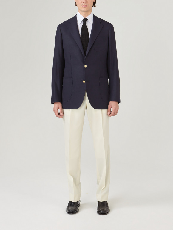 Blazer Fresco Mock Leno Marine