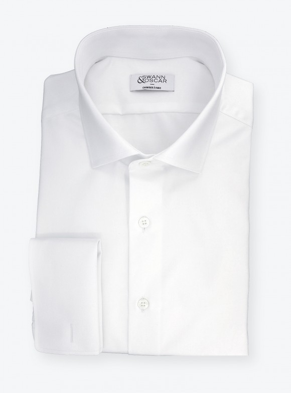 Chemise Twill Uni Blanc