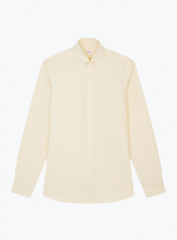 Chemise Oxford Uni Jaune