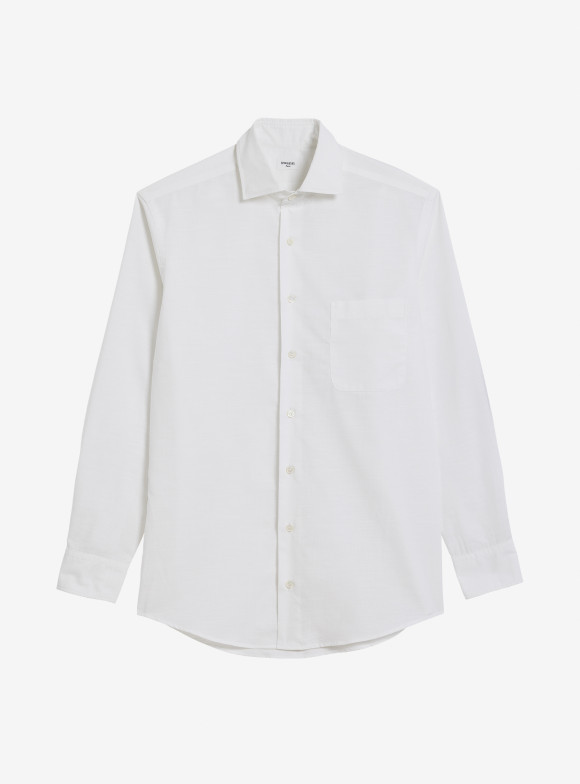 Chemise Chambray Uni Blanc