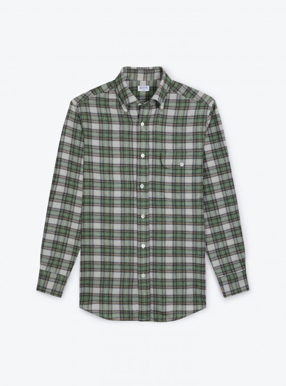 Chemise Flanelle Carreaux Vert Bleu