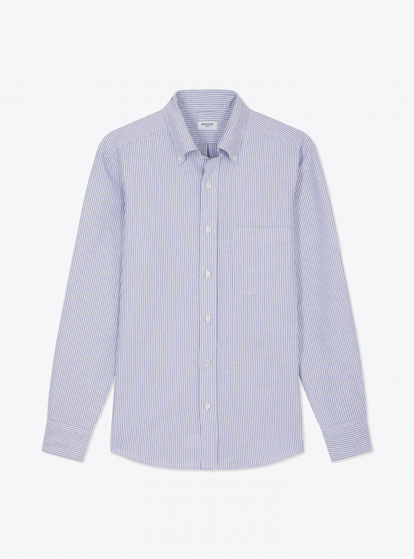 Chemise Oxford Rayé Bleu