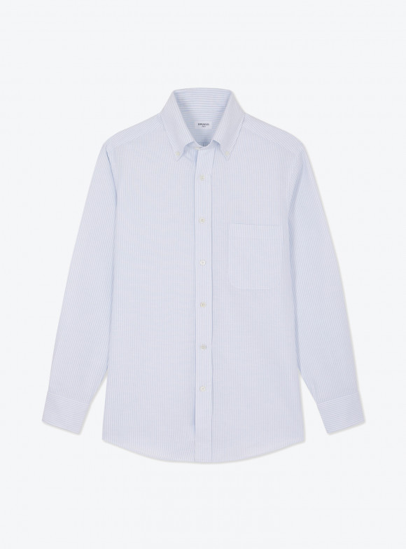 Chemise Oxford Rayé Bleu