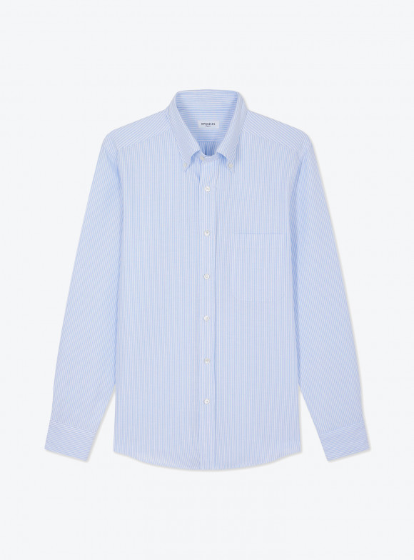 Chemise Oxford Rayé Bleu