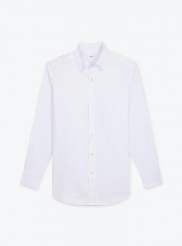 Chemise Oxford Uni Blanc