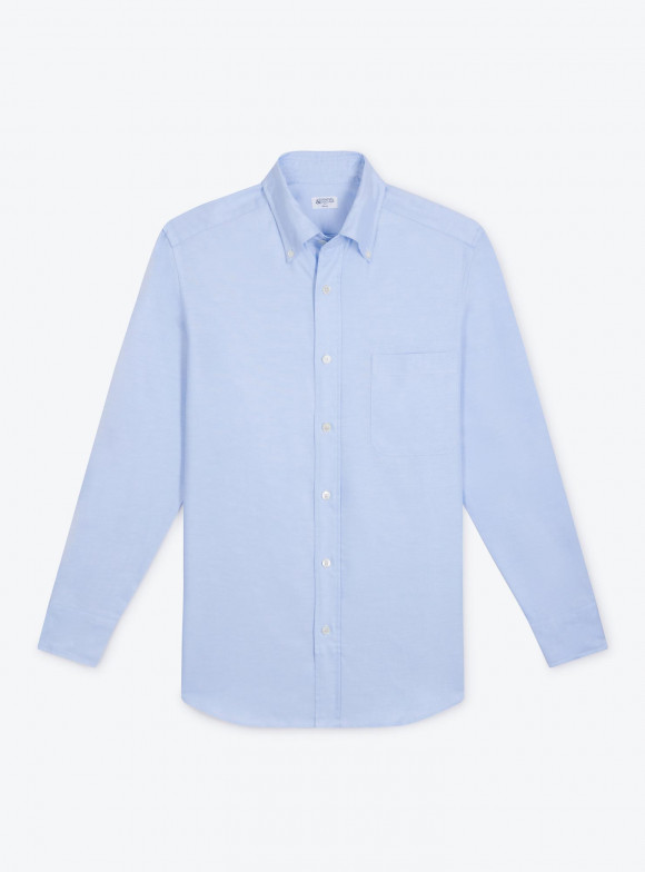 Chemise Oxford Uni Bleu