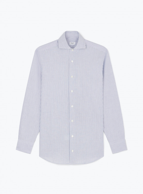 Chemise Oxford Rayé Bleu