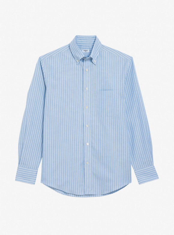 Chemise Oxford Rayé Bleu