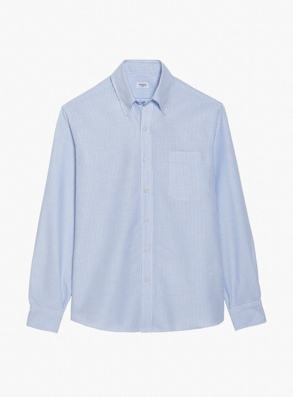 Chemise Oxford Rayé Bleu