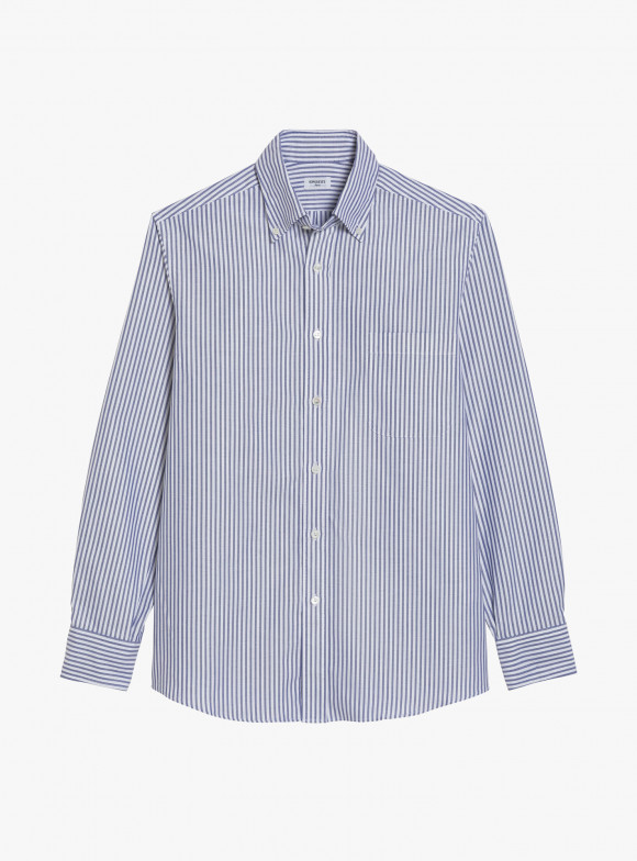 Chemise Oxford Rayé Bleu