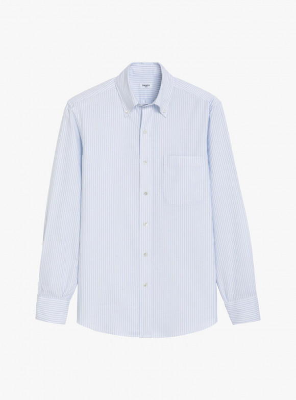 Chemise Oxford Rayé Bleu