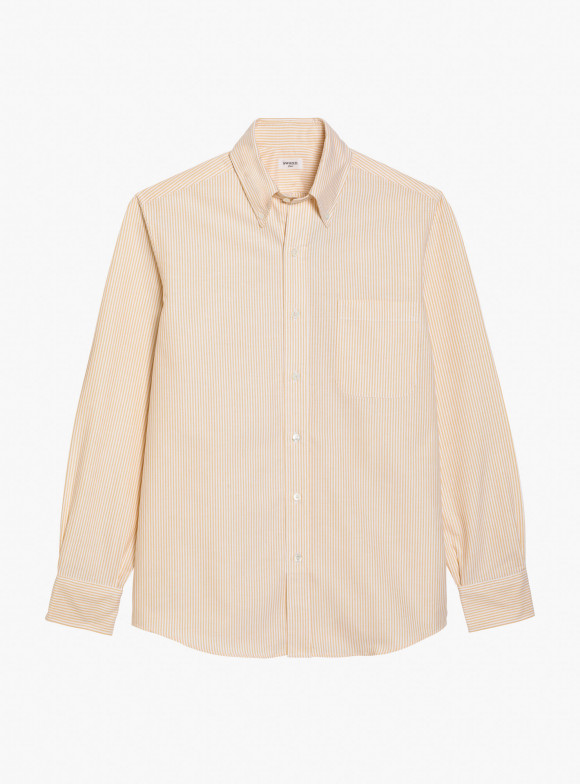 Chemise Oxford Rayé Jaune