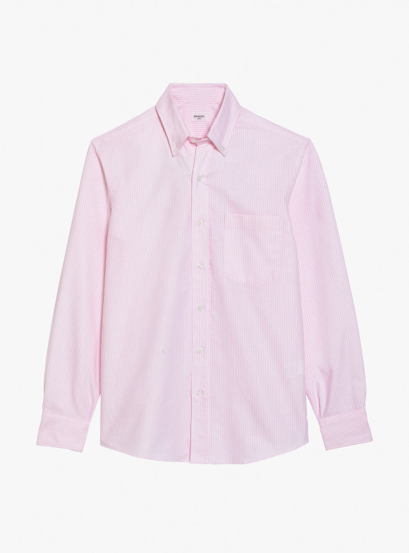 Chemise Oxford Rayé Rose