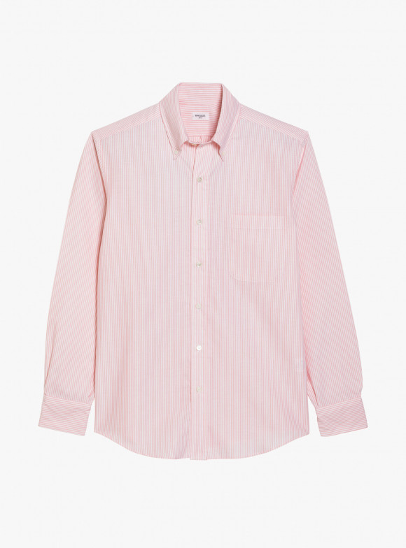 Chemise Oxford Rayé rose